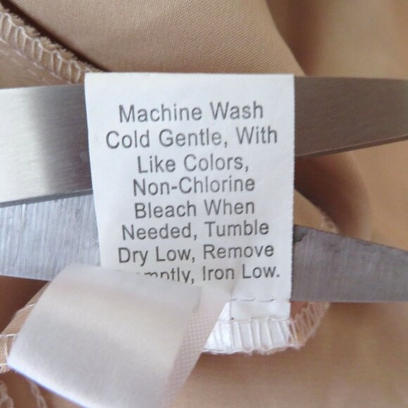 Vintage Satin Gold Knee Length Slip Nightgown Womens 4XL Lace Adjustable Straps - Picture 14 of 14